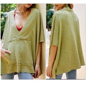 Free People Beach Pipeline Pullover green oversized pullover